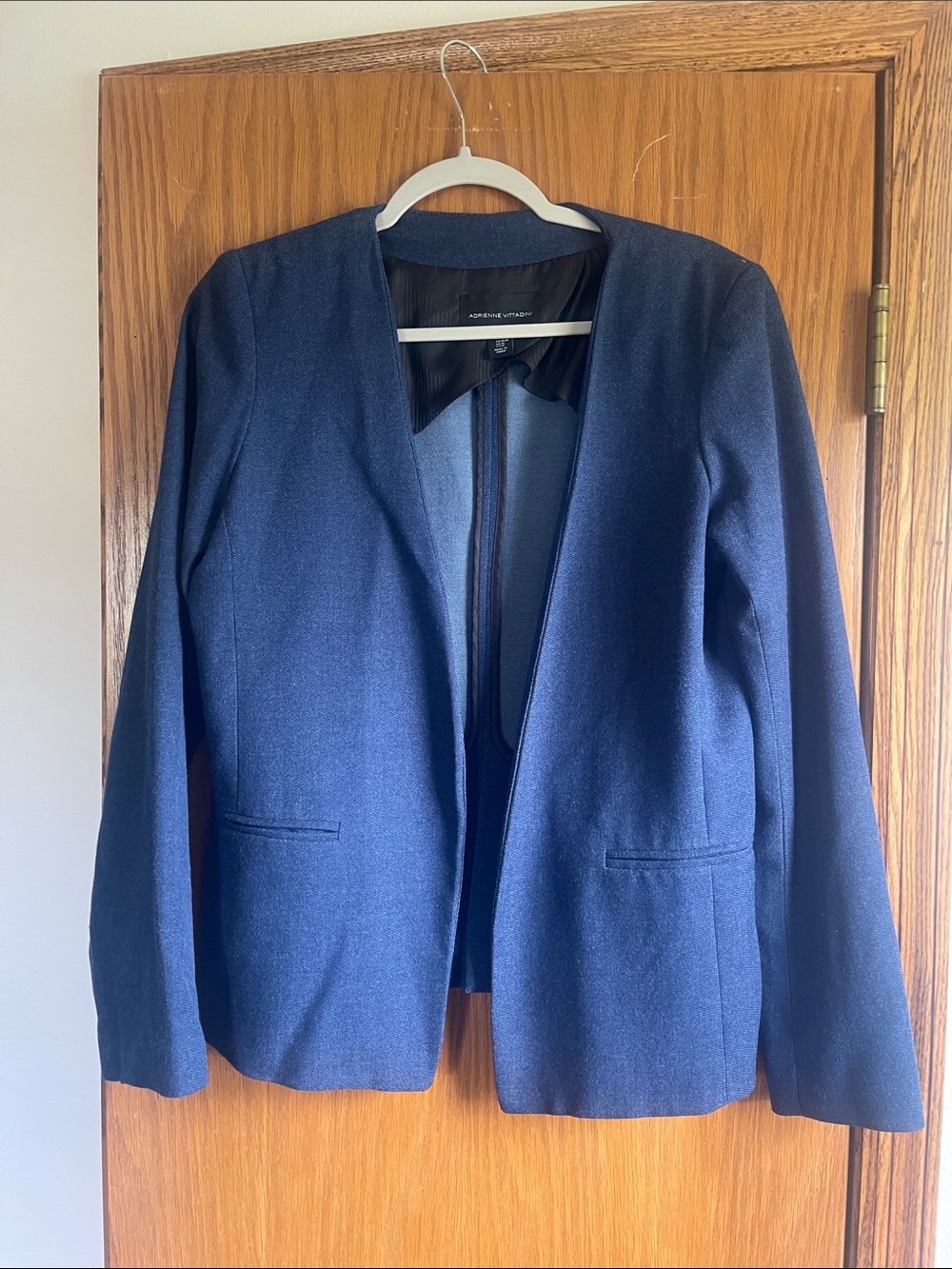 Adrienne Vittadini Navy Open Blazer